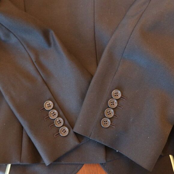 JCREW Super 110s 100% wool blazer black tailored suit jacket old money 6 flaw - Picture 2 of 11